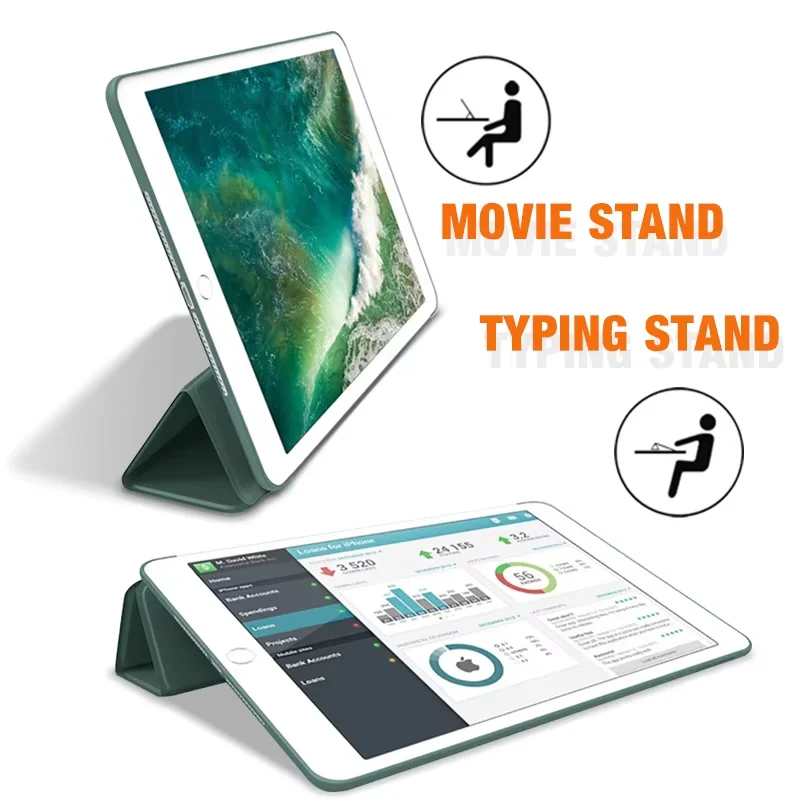 Durable Slim PU Leather Protective Stand Cover
