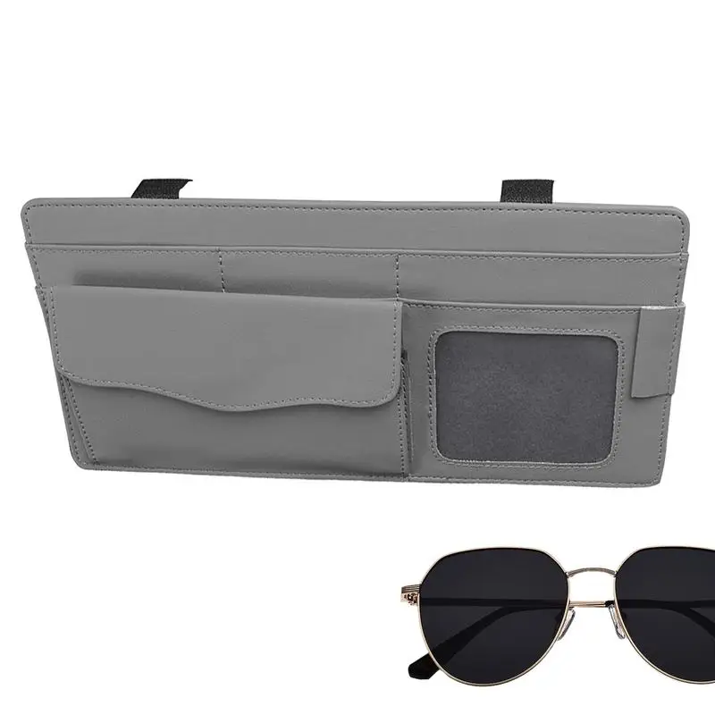 

Car Sun Visor Organizer Multi-Layer Organizer Pouch For Automotive Visor Visor Accessories For Wallet Eyeglasses Signature Pens