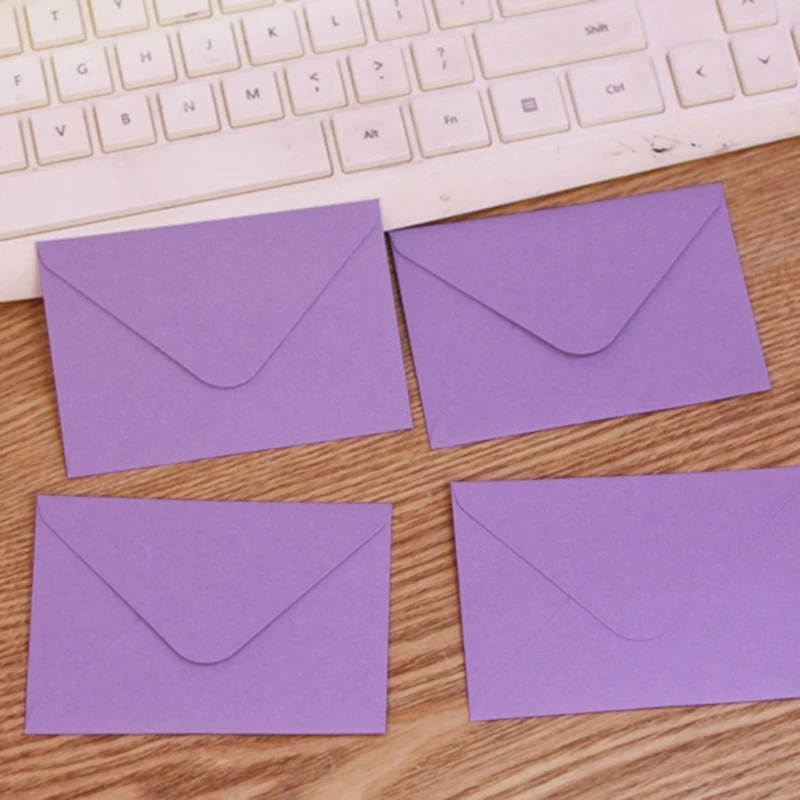 Pack of 10cps Colorful New Retro Blank Mini Paper Envelopes Wedding Party Invitation Greeting Cards Shower Gift mini envelopes