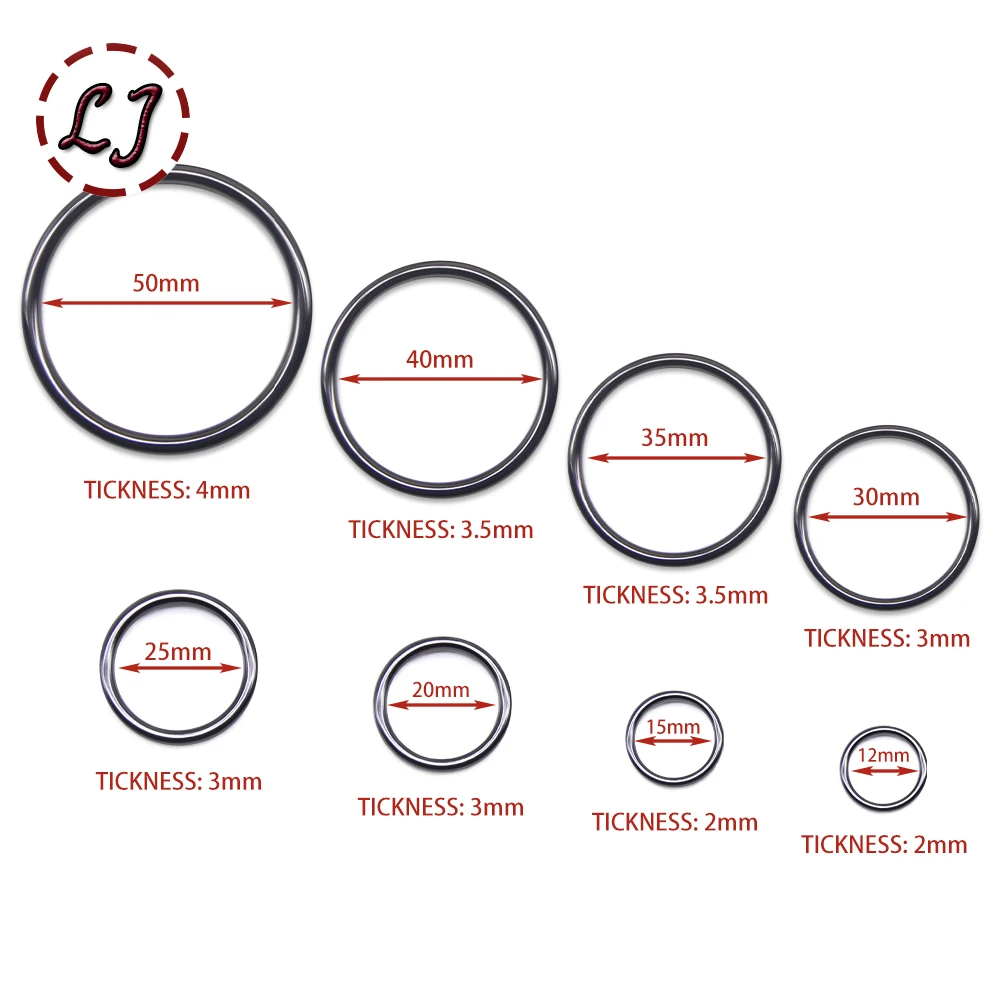 20pcs/lot 20mm/25mm/30mm black bronze gold silver circle O ring