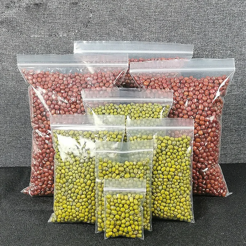 Description Picture 5 of item100/1000pcs Thicken Zipper Sealed Bags Clear Plastic Storage Bag for Small Jewelry Food Packing Reclosable Zippers Sealing Pouch