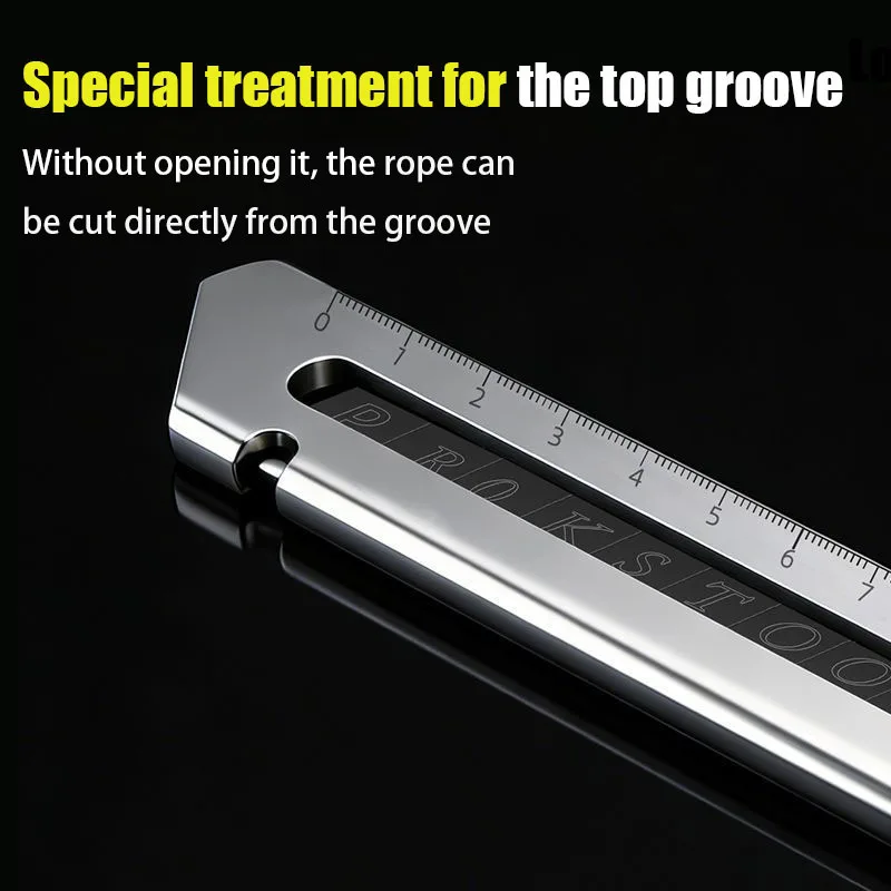 6 in 1 스테인리스 스틸 유틸리티 나이프(두꺼운 금속 나이프 홀더 포함) 다기능 벽지용 다용도 나이프