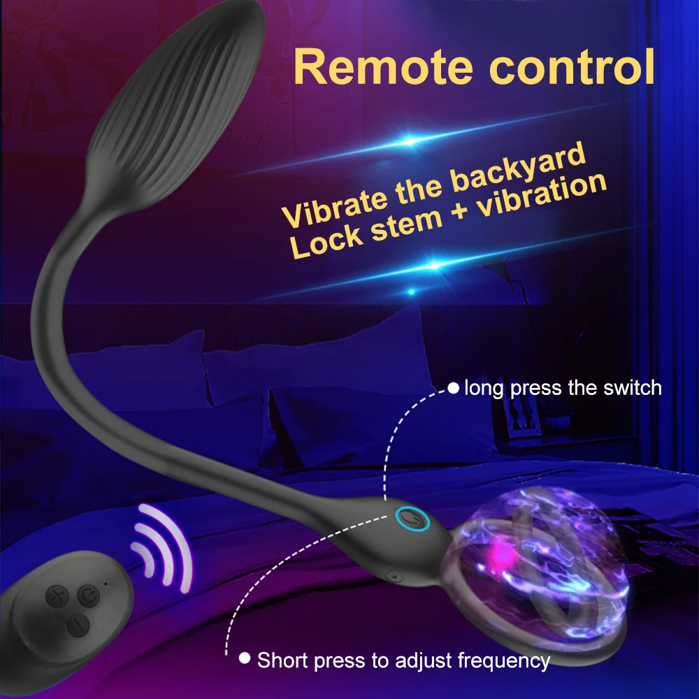 Anal Vibras Dildo Vibrating Male Prostate Massager Delay Ejaculation Double Ring Butt Plug Toys for Men G_voghion.com