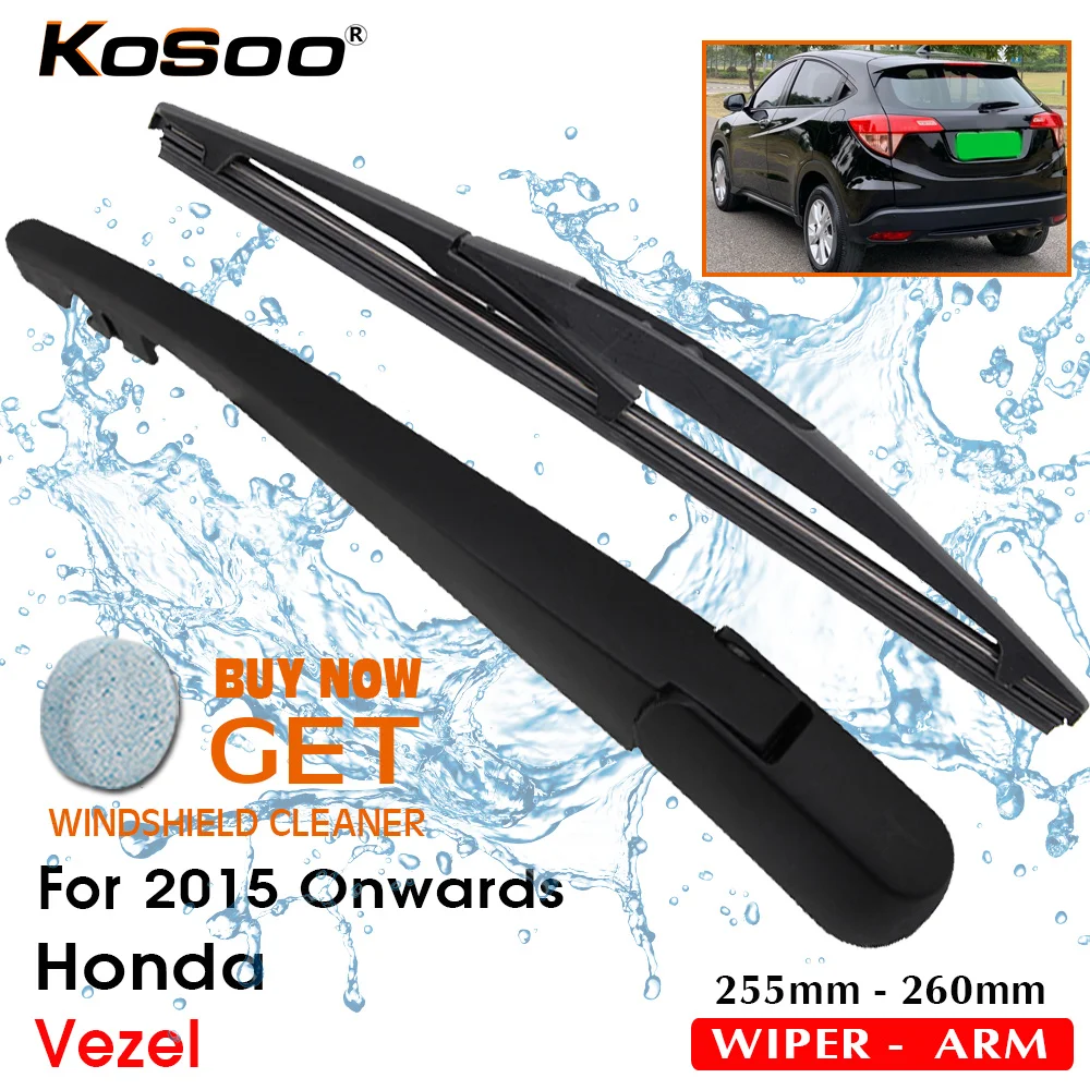

KOSOO Auto Rear Blade For Honda Vezel,255mm 2015 Onwards Rear Window Windshield Wiper Blades Arm,Car Styling Accessories