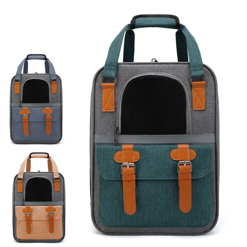 Pet Carrier Bag 0-10 KG Breathable Mesh Foldable Large Capacity Cat Carrying Bag