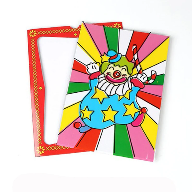 

5 Pcs/Lot Clown Color Changing Card - Big Size / Kids Magic,Stage Magic Trick,Close Up Magic Props,Comdy,Street,Gadgets,Joke