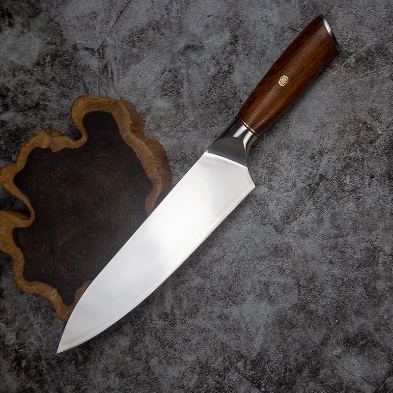 

Поварской нож M390 Core, трехслойное лезвие из плакированной стали, острый мясницкий нож, нарезка овощей, кухонные ножи с деревянной ручкой, инструменты для готовки