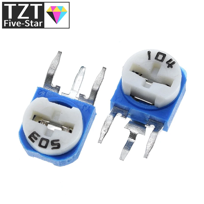 Trimpot Trimmer Potentiometer Variable Resistor multiturn potentiometer linear potentiometer rotary potentiometer trimmer potentiometer adjustable resistor 10pcs Rm063 Rm-063 100 200 500 1k 2k 5k 10k 20k 50k 100k 200k 500k 1m Ohm