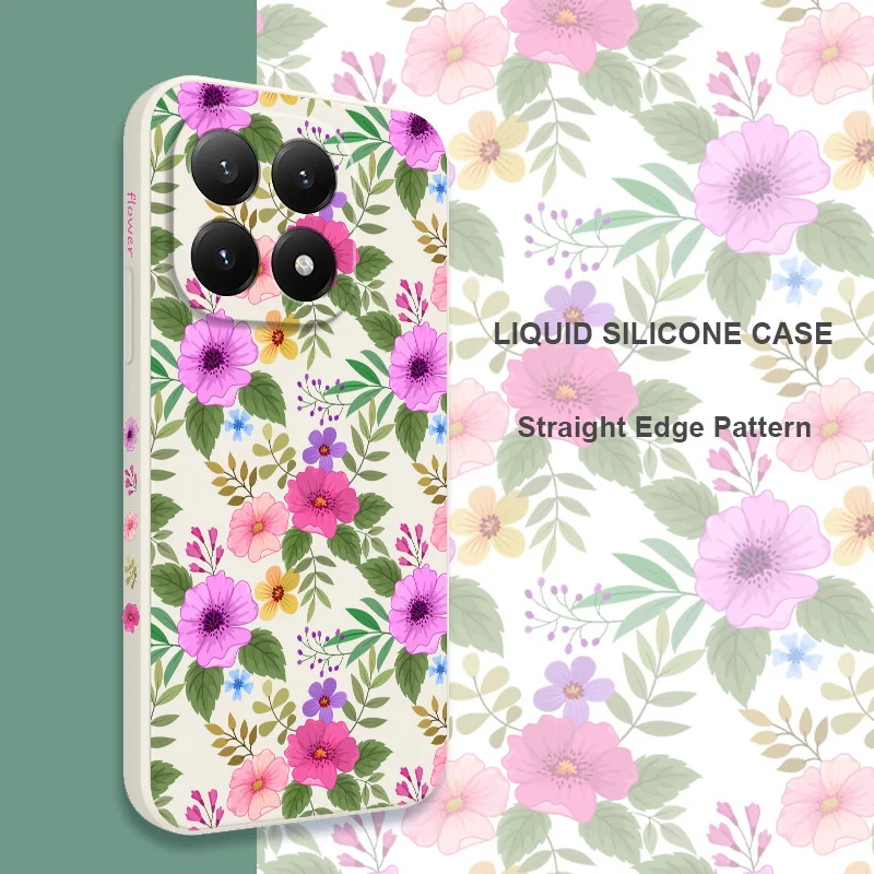 Spring Pattern Silicone Phone Case Cover