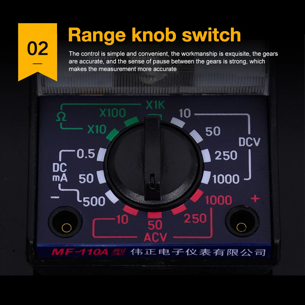 MF-110A Analog Multimeter Multitester Handheld Portable Electric Voltmeter Ammeter Voltage Current OHM Multi Meter Tester digital multimeter,multimeter tester,analog multimeter