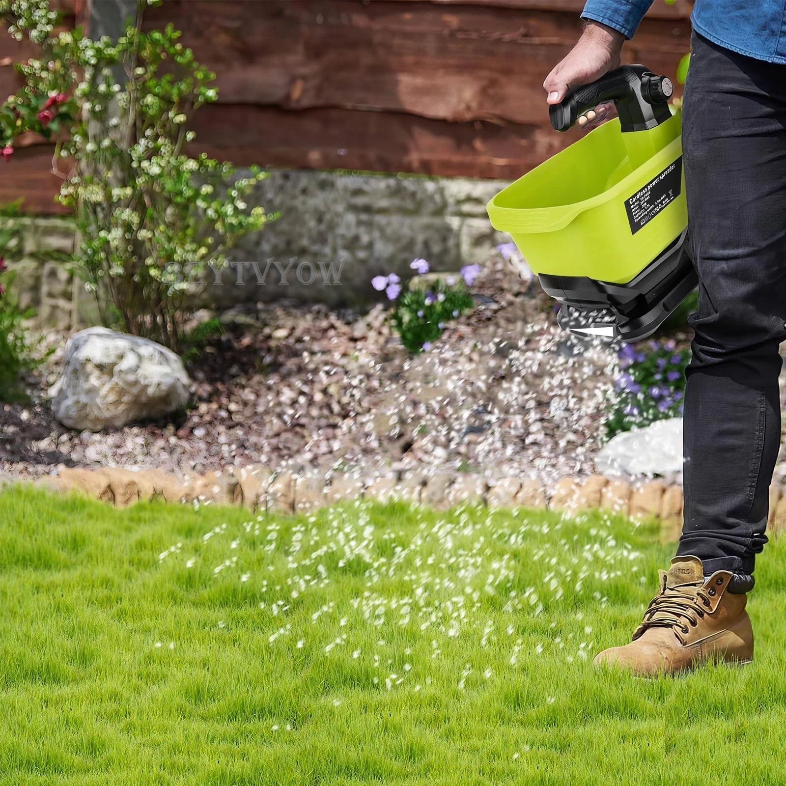 Cordless Grass Seed Spreader Compatible with Ryobi ONE+ 18V Lithium NiCd NiMh Ba