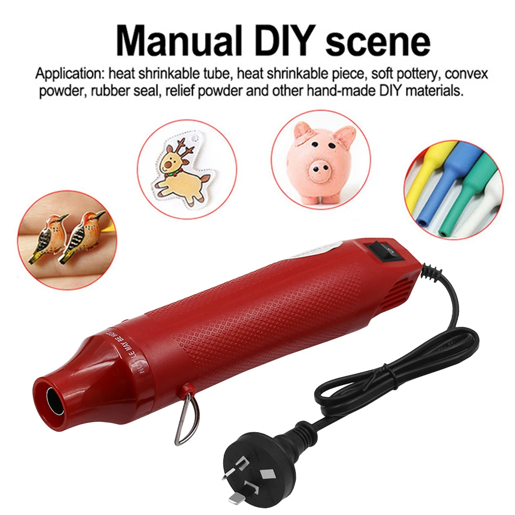 Electric Heat Gun 1m Long Cable 300W Portable Heat Gun AU Plug 220V for DIY Craft Embossing Shrink Wrapping