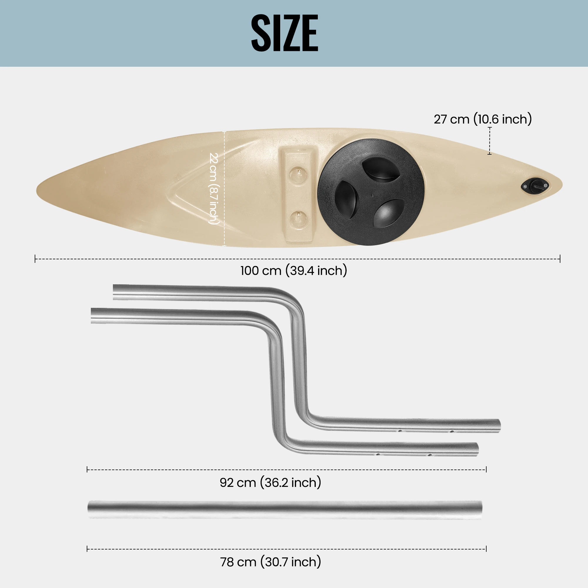 Alomejor Kit Stabilizzatore Gonfiabile Per Kayak E Canoa, Galleggianti In PVC Per Maggiore Stabilità, Portatile Per Pesca E Principianti - 5