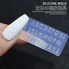 1PC 3D Silicone Nail Carving Mold English Letters Number Mould Stamping Design Gel Stencils DIY Manicure Accessory Tools 3
