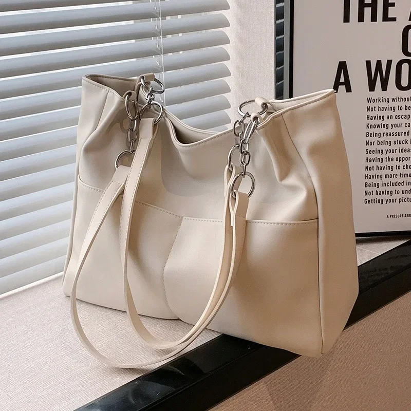 2023-Shoulder-Side-Bags-for-Women-Vintage-Solid-Color-Simple-Large ...