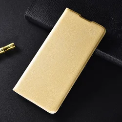 Premium Flip Leather Phone Case - Elegant Protective Cover - A5 2016 (Gold)