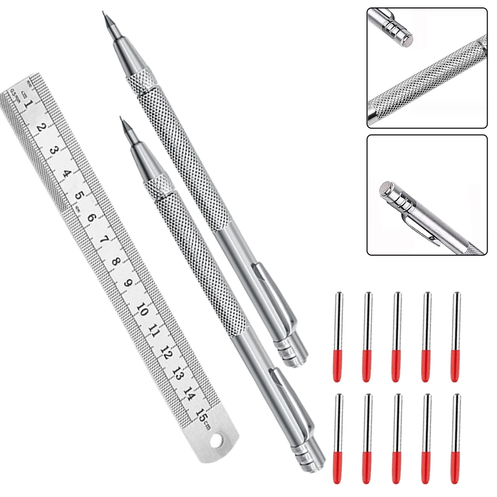Scribe Pen Carbide Scriber Pen Metal Wood Glass Tile Cutting Marker Pencil Metalworking Woodworking Hand Tools