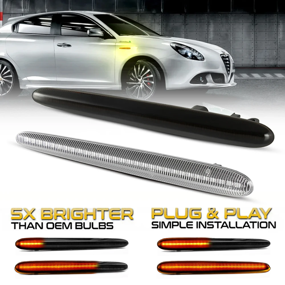 2 Feux De Position Latéraux LED Ambre Pour Porsche Cayenne 957 2007-2010 - Plug & Play, étanches