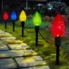 Solar Pathway Lights 5X Solar Garden Light Rhombic Pathway Lights For Garden Long Lasting Outdoor Lighted Stake For Christmas 3