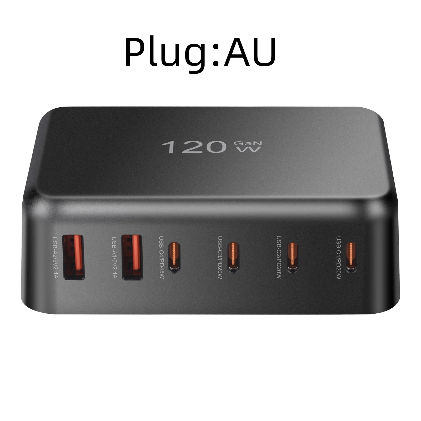 120W GaN 6-Port USB-C Fast Charging Station