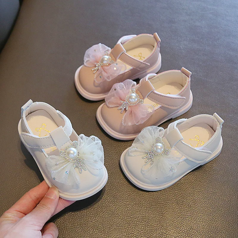 Soft Soled Baby Girl Bow Shoes 6