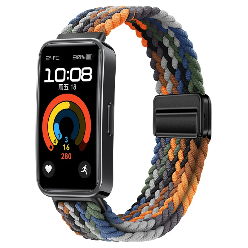 Nylon Braided Adjustable Magnetic Buckle Bracelet Wristband Accessory