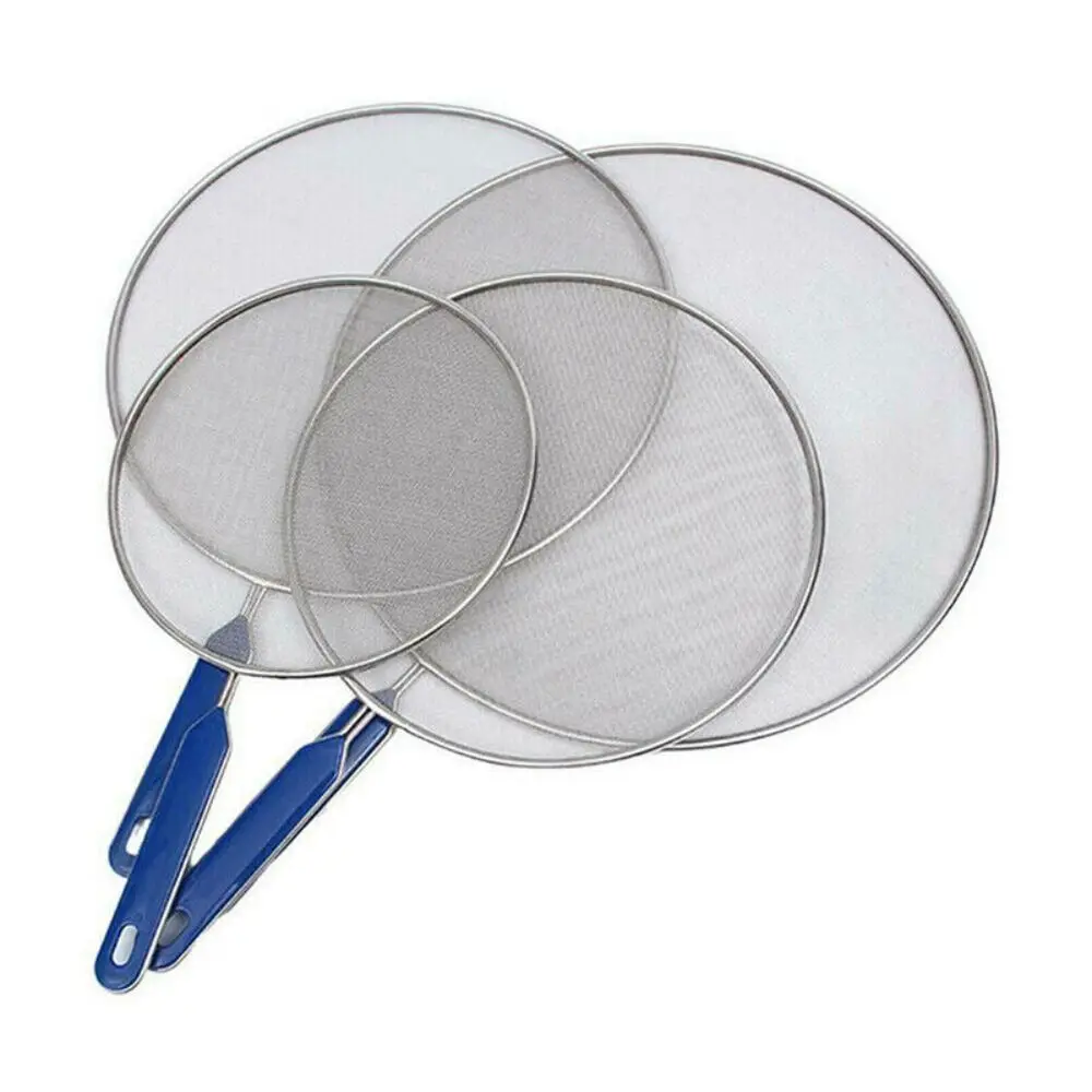 Stainless Steel Cooking Frying Anti Splatter Pan Mesh Guard Screen Splash Cover Guard Oil Net Grease Splatter Screen grease splatter guard