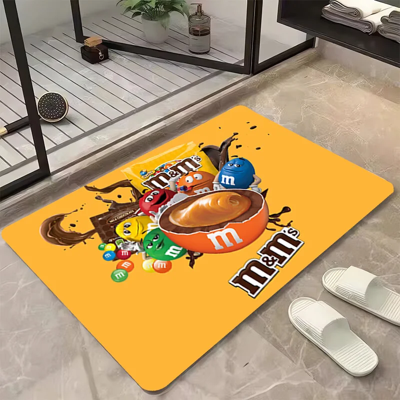 

Моющийся нескользящий кухонный коврик M & M's, коврики для ванной, коврик для балкона, комнаты, ковер для ног, искусственная кожа, напольные коврики для прихожей и дома