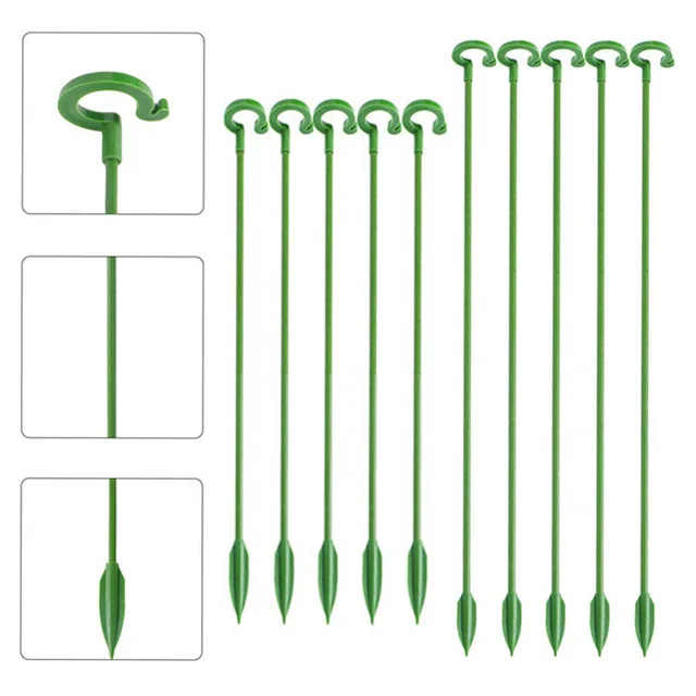 Plastic Plant Supports Stakes Flower Stand Sticks Reusable Protection Fixing Tool Flower Grow Holder Garden Tools 2
