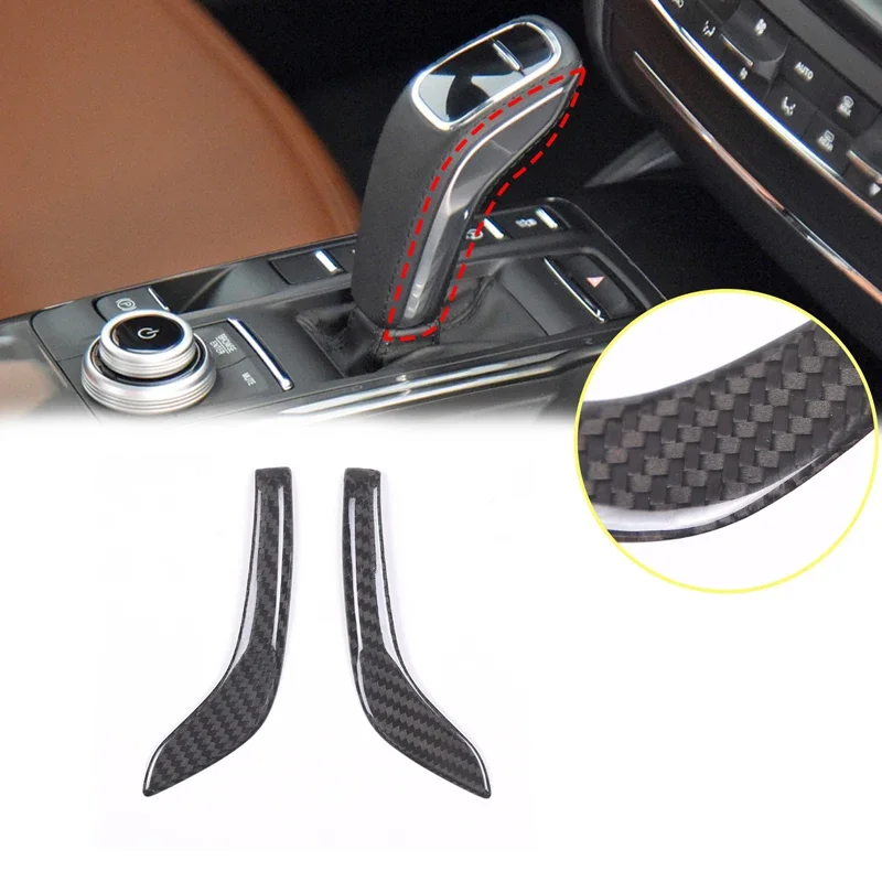 

For Maserati Ghibli Levante Quattroporte 2019-2023 Real Carbon Fiber Car Gear Shift Knob Handle Both Sides Trim Car Accessories