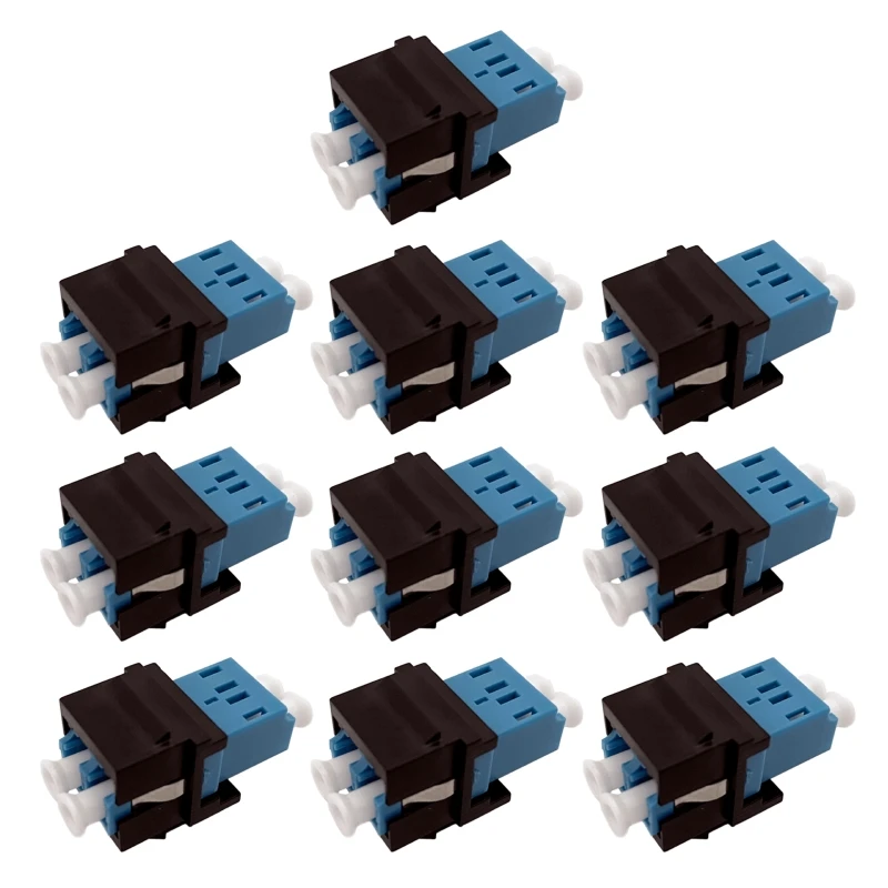 10Pcs /lot Fiber keystone jacks Snap Fitting Duplex LC UPC APC Connectors Fiber Optic Keystone jacks Adapter