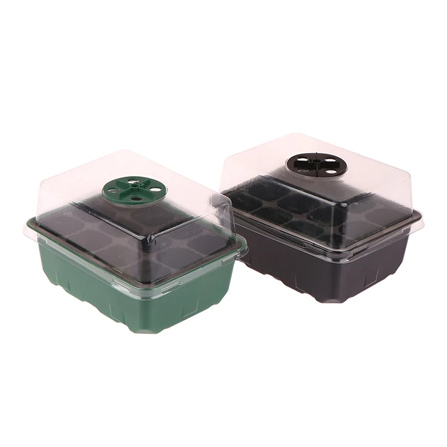 1Set Set Seed Starter Tálcák Növekvő Könnyű Vetőmag -Kezdőkészletekkel Páratartalommal Fedett Beltéri Kertészeti Növényi Csírázási Tálcákat - Image 2