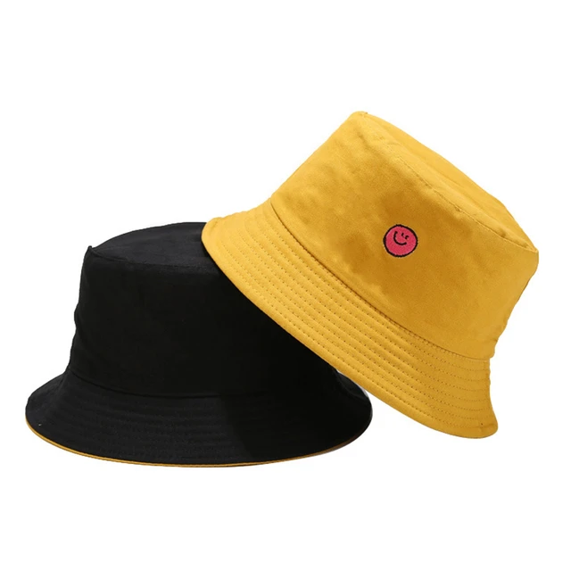 FS New Orange Bucket Hat For Women Men Summer Panama Hat Leisure