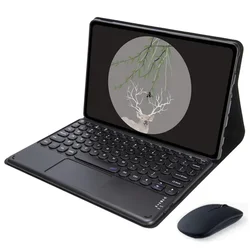Enhanced Tablet Case with Detachable Bluetooth Keyboard, 8.7 - Inch Cover - Portuguese Keyboard (Black 2)