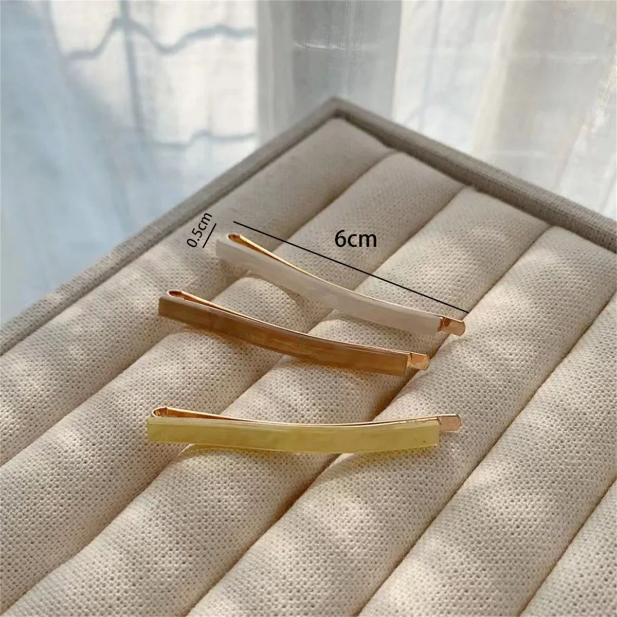 3pcs/set Acetate Barrettes Simple Oblong Geometric Hair Clips Hairpin Side Pins Cute Sweet Women Hair Accessories