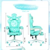 Cute Electronic music girl pink Shilla gaming Chair home Office casual Computer Chair lifting rotating cartoon cartoon chair 4
