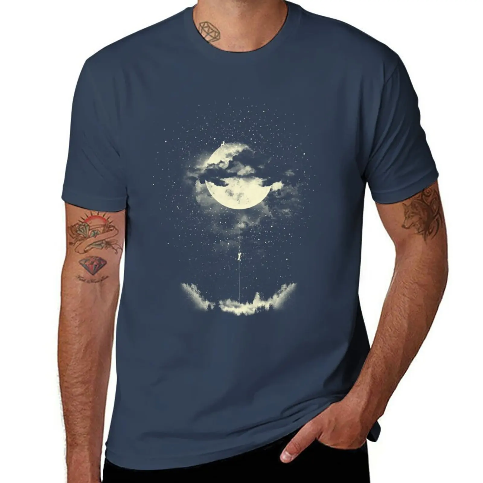 

New MOON CLIMBING T-Shirt sweat shirt heavyweight t shirts mens tall t shirts