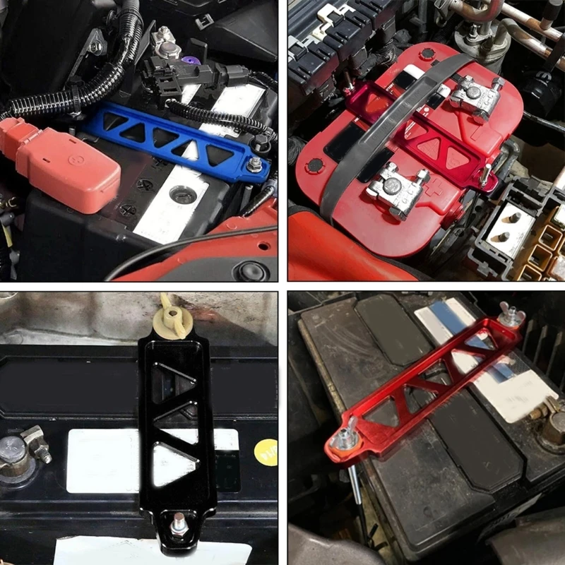 Adjustable Battery Hold Down Universal Crossbar Car Battery Tie Down Mount Bracket Brace Bar