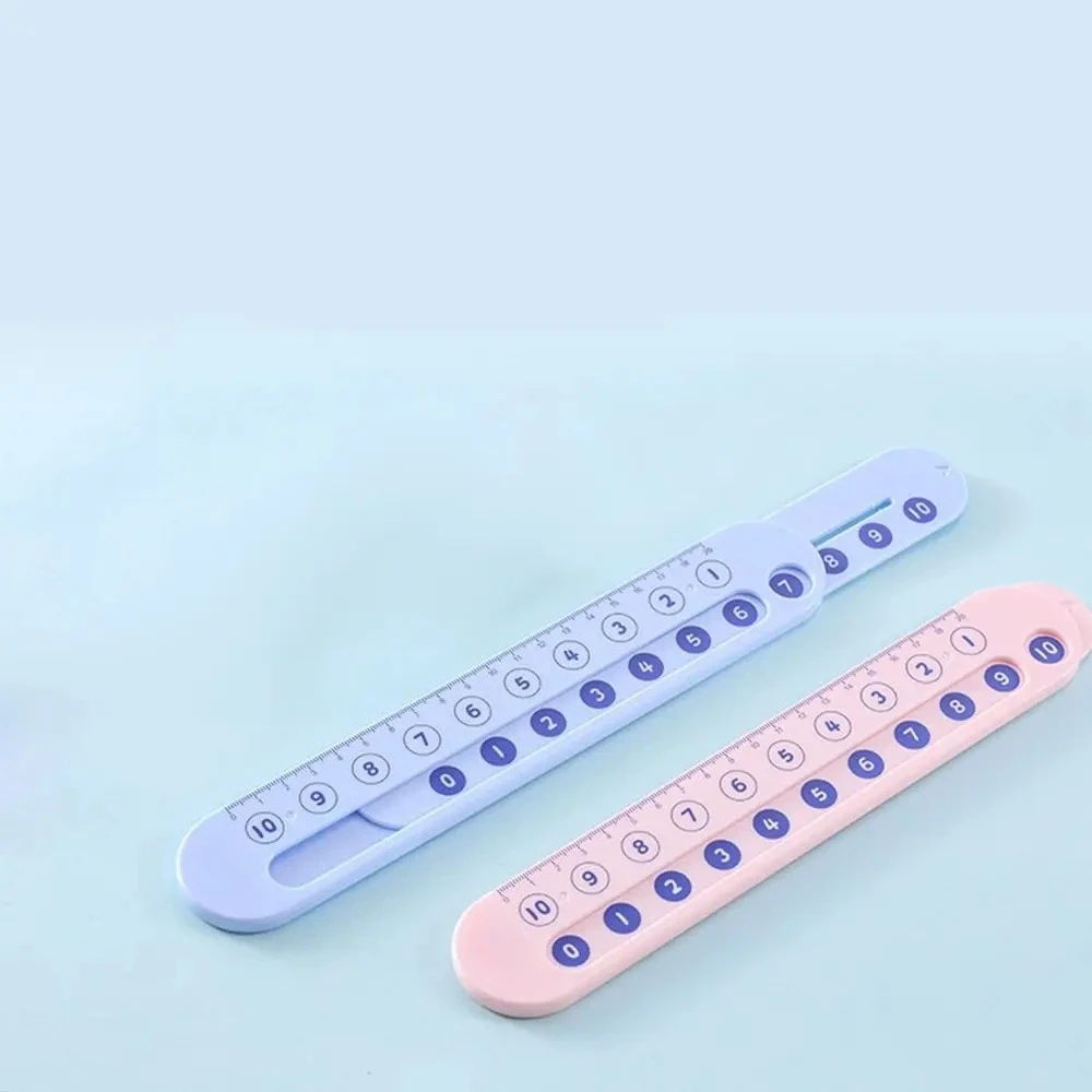 1pc 조기 교육 숫자 분해 자 눈금자 학습 보조용 직선 자 학용품 플라스틱 학생용 자