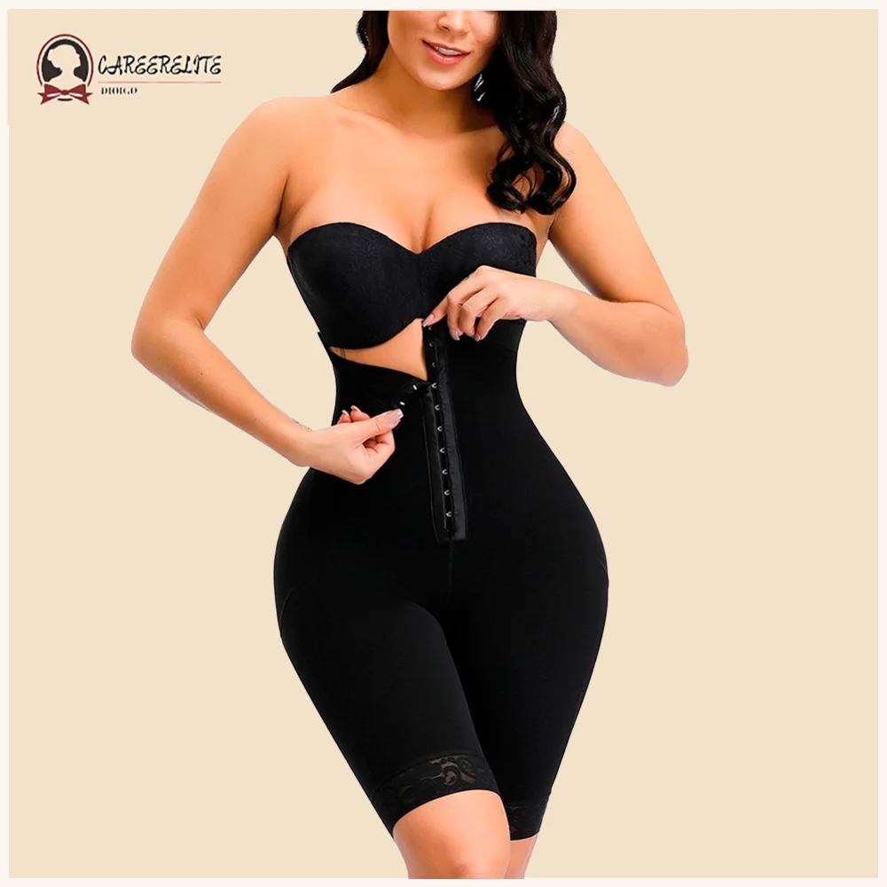 Women Butt Lifting Shapewear Shorts With Hooks And Pads High Waist Tummy Control Fajas Body Shaper Buttlifter