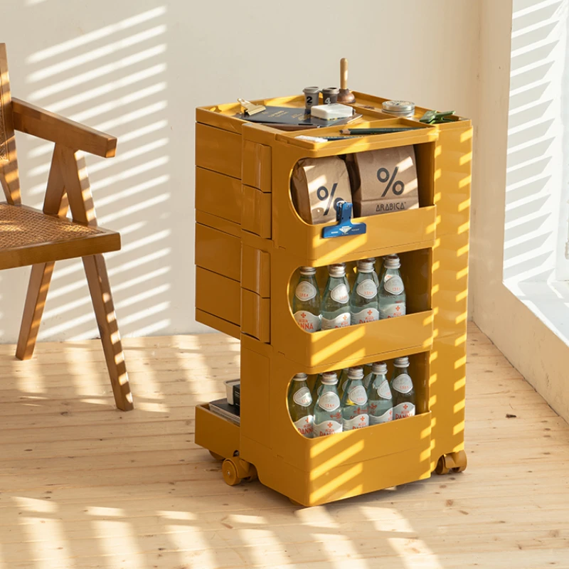 

Sofa side cabinet Home cart storage cabinet Snack cabinet can be moved.