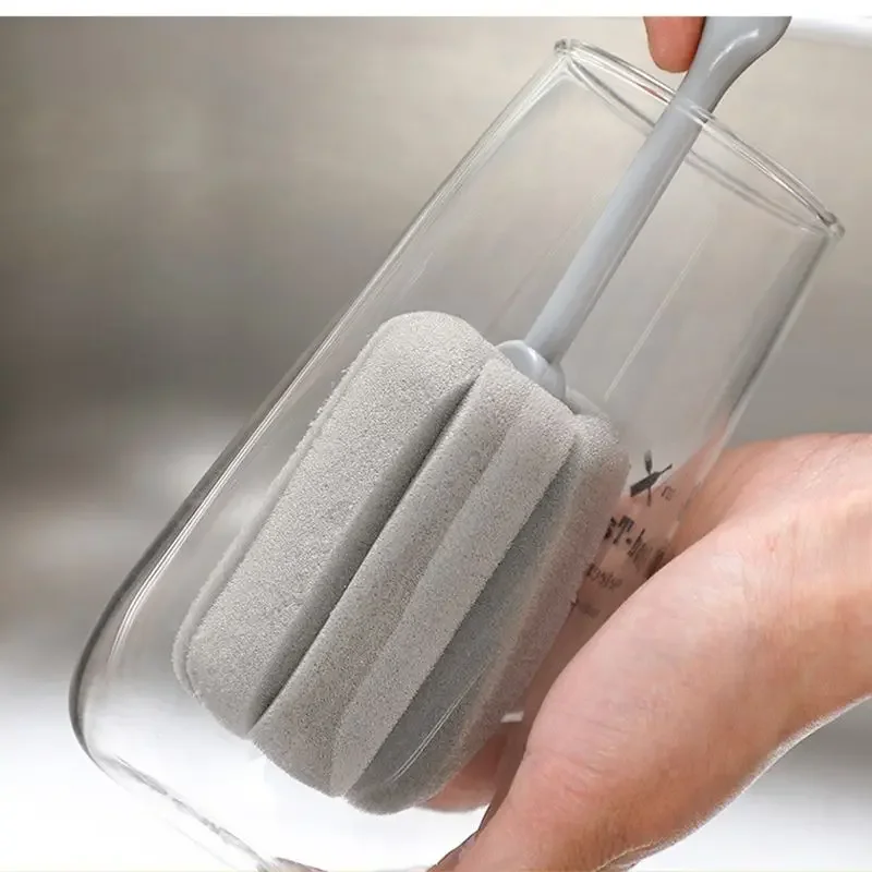 Cup Cleaning Brush Long Handle Bottle Cleaning Sponge Milk Bottle Wineglass Cups Cleaner Household Glass Coffee Mug TeaPot Brush cleaning brush bottle cleaning brush bottle brush cleaning brush set