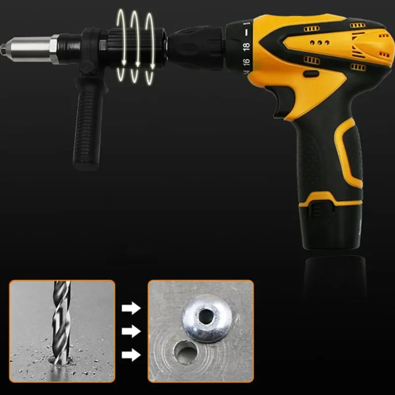 New 2.4mm-4.8mm Electric Rivet Nut Gun Riveting Tool Cordless Riveting Drill Adaptor Insert Nut Tool Drill Adapter
