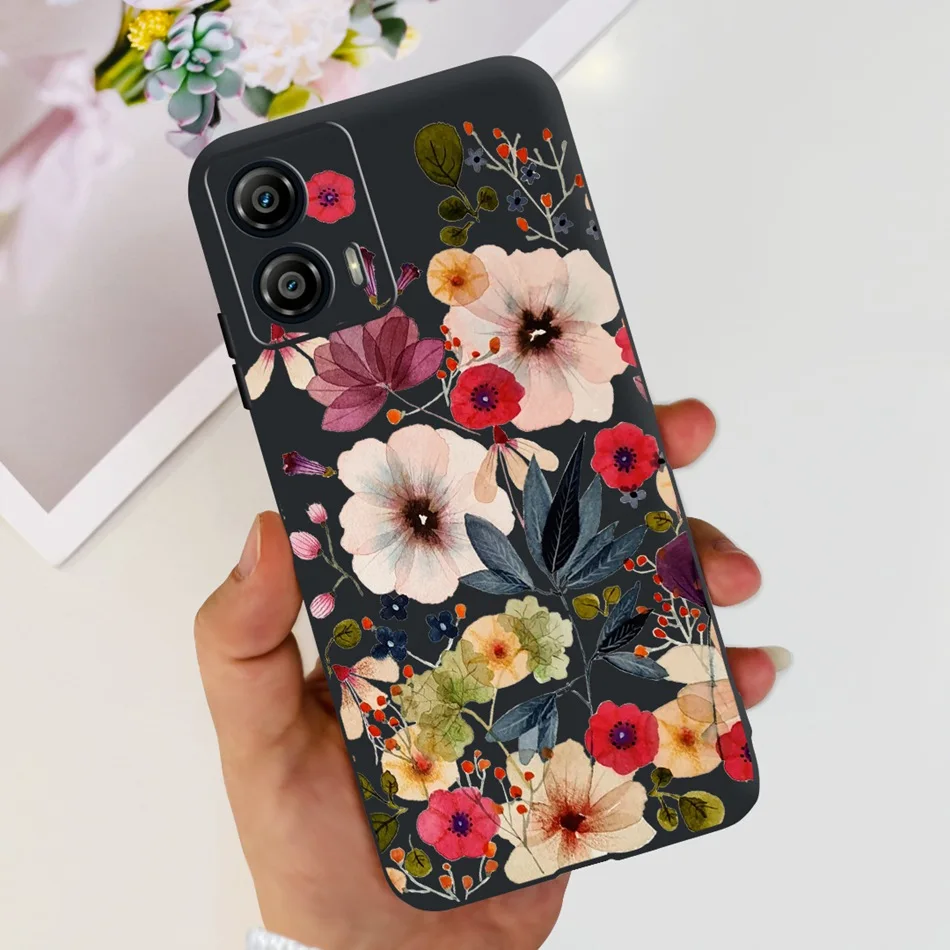 Stylish Pattern Soft TPU Shockproof Black Silicone Phone Case