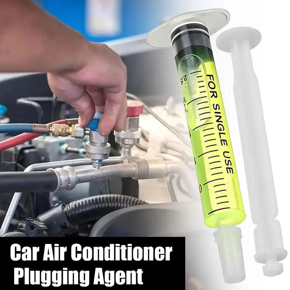 3PCS R134a 냉매 오일 누출 수리 에이전트 자동차 에어컨 플러그 에이전트 자동차 형광 누출 감지 오일 누출 수리
