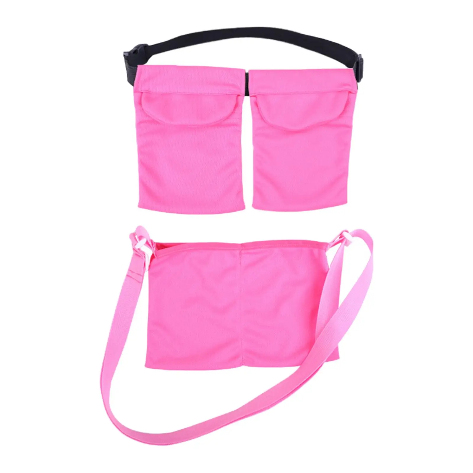 

2x Drainage Bag Pouch 2 Pockets Pink Reusable Quick Drying Mastectomy Drain Holder Bag
