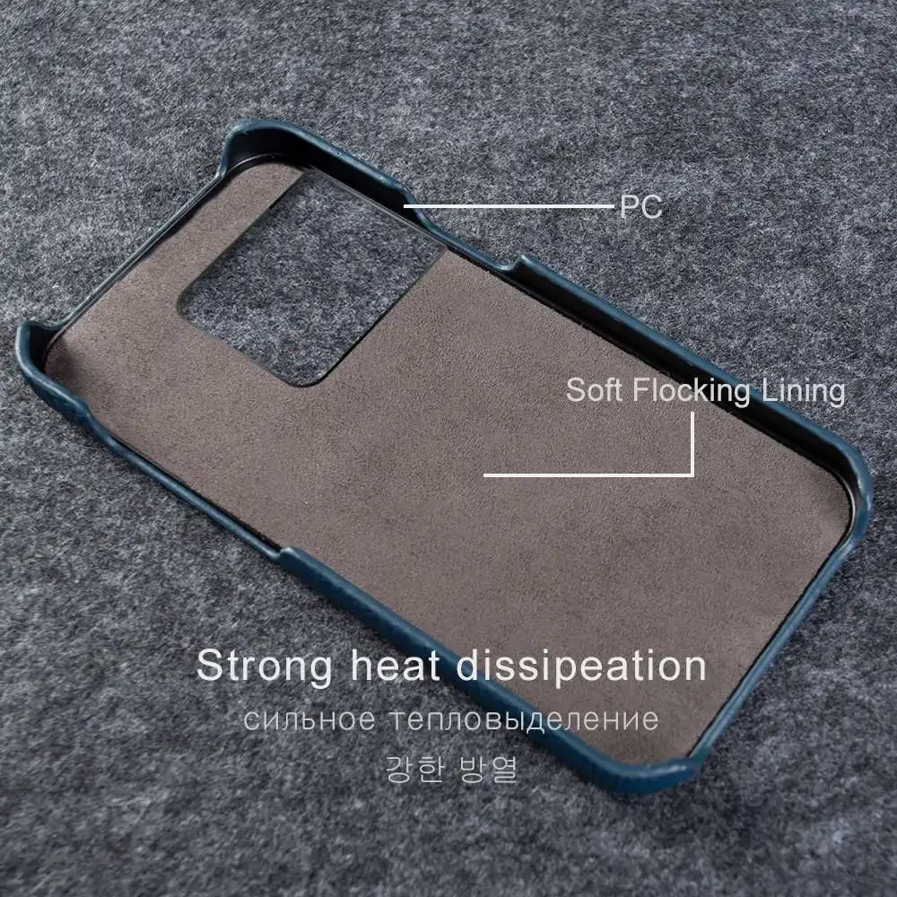Luxury Real Genuine Leather Phone Case - Premium Back Cover Coque Capa