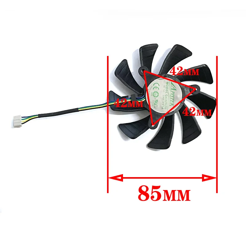 Ventilador Gráfico Mini Itx 85 mm T129215sh Ga92s2u Zotac Geforce N1060ixoc 6gd Gtx1060 950 1060 - Imagem 5