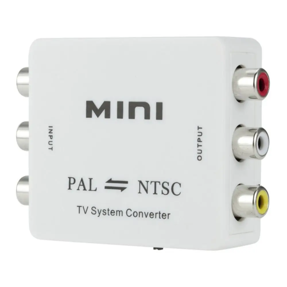 Signal Conversion PAL To NTSC Converter Connection Box Video Converter Bi-directional White