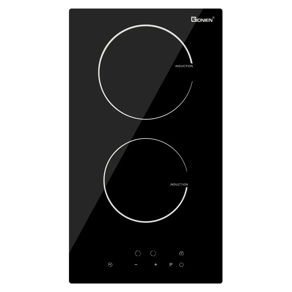 2-Burner Electric Induction Cooktop For Household And RV Easy-to-Use With Touch Controls Built-in Installation